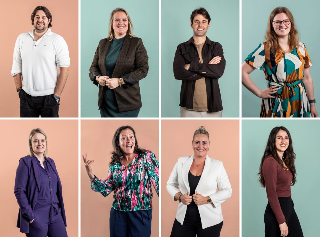 Acht collega’s van Consult&Co. op een rij